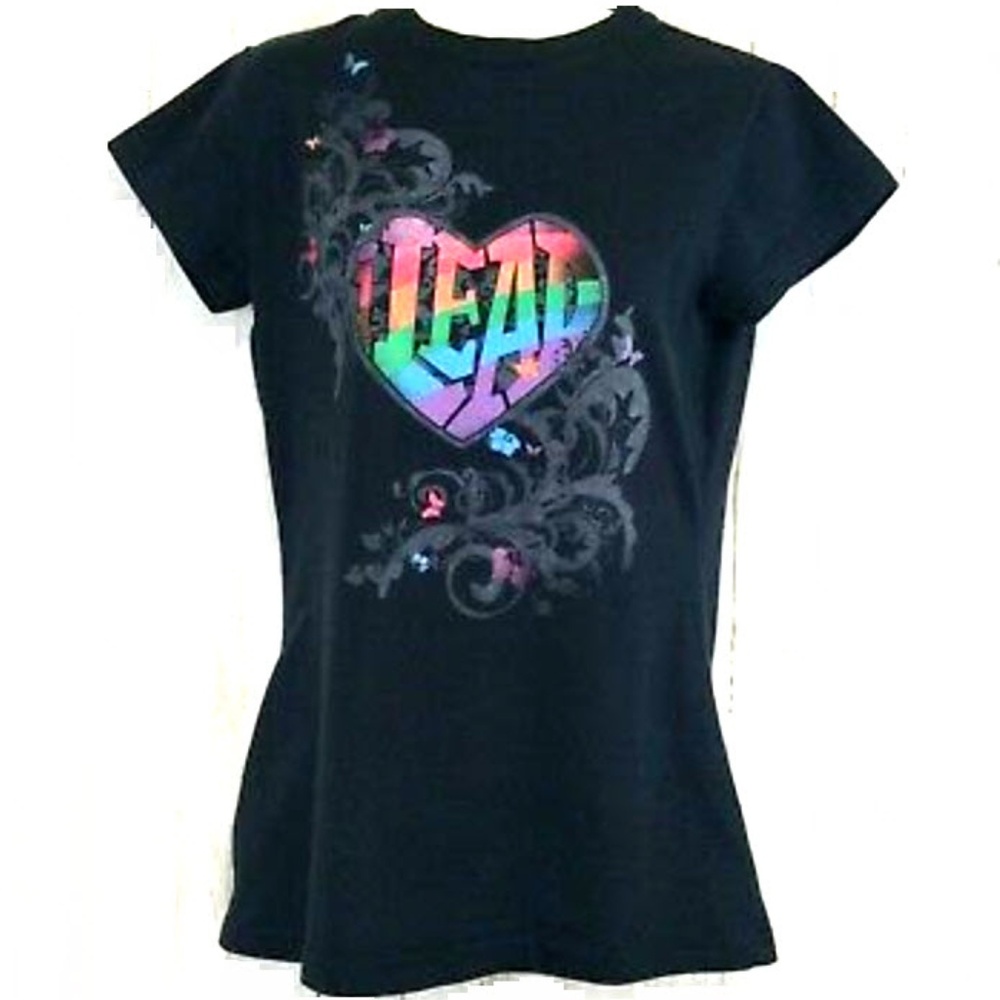 I LEAD Floral Rainbow Butterfly Tee